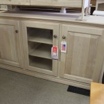 Maple Entertainment Center with glass door